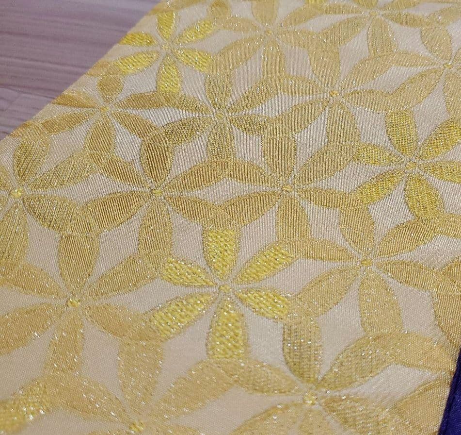 【美品】デュラス　浴衣帯セット 菊グリッター