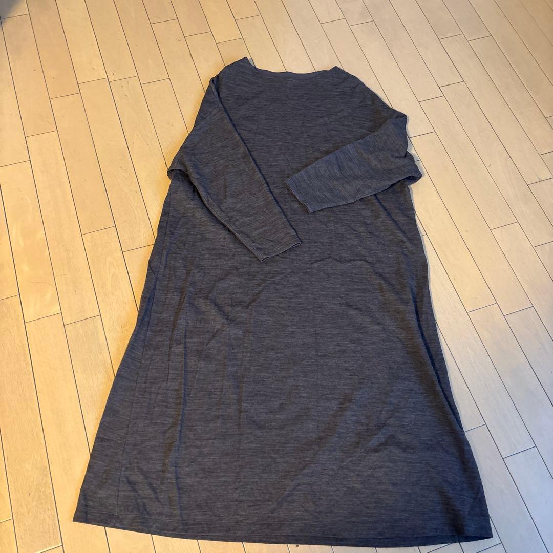 中川政七商店　グレー 長袖ロングワンピース