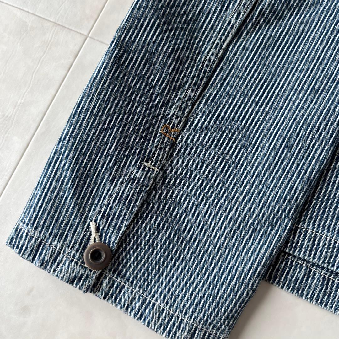 美品✨45R 45rpm カバーオールジャケット ヒッコリー 3 日本製 綿