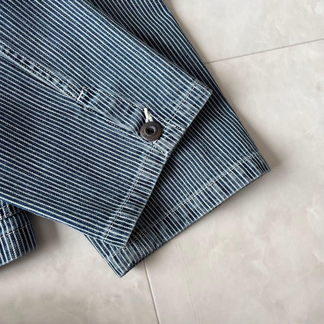 美品✨45R 45rpm カバーオールジャケット ヒッコリー 3 日本製 綿