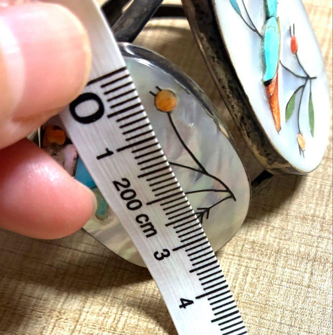 アクセサリー、母貝 鳥 インレイ、バングル