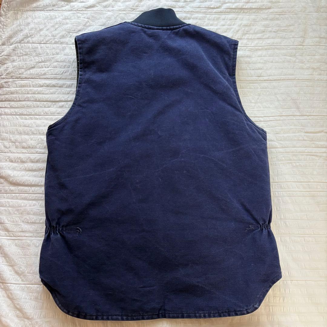 90's カーハート ベスト ネイビー ナス紺 フェード M ステューシー