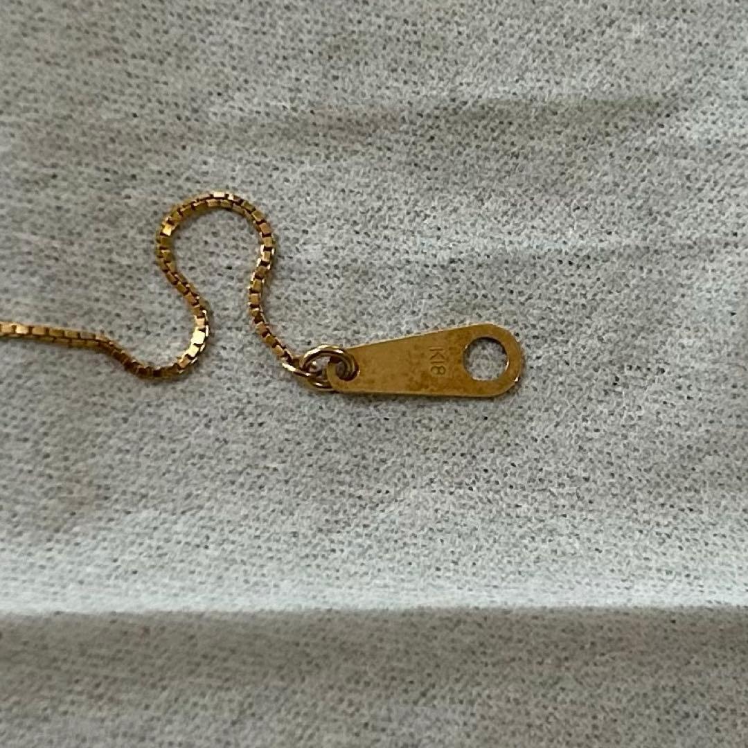 美品　廃盤　agete 一粒ダイヤネックレス　K18Yベネチアンチェーン　深津