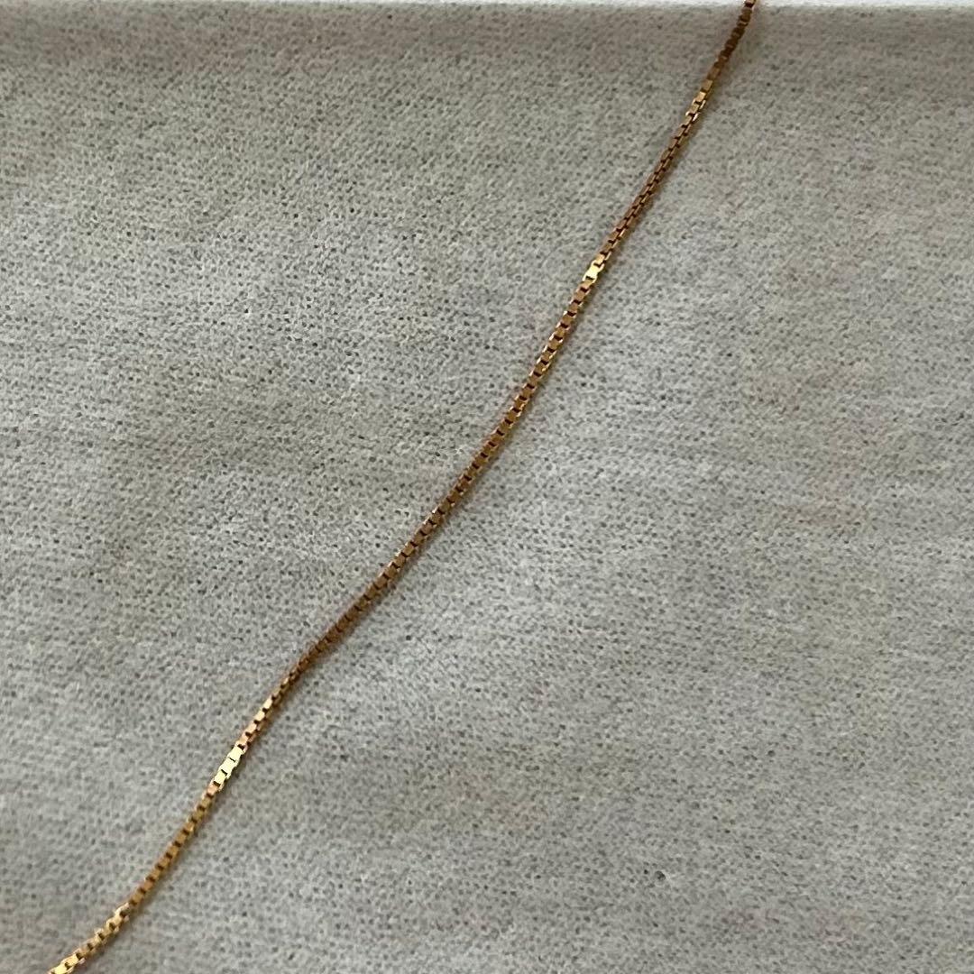 美品　廃盤　agete 一粒ダイヤネックレス　K18Yベネチアンチェーン　深津