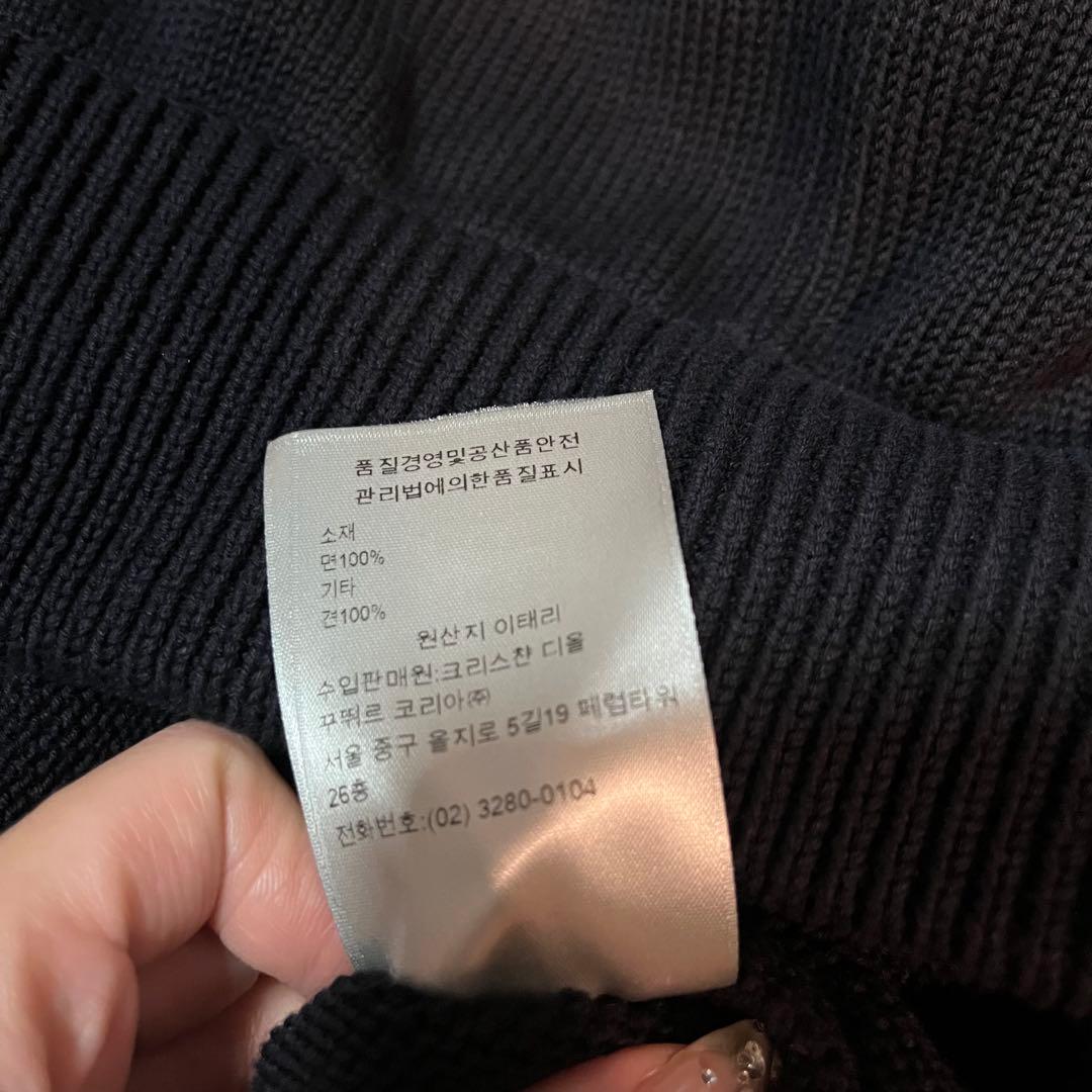 DIOR ディオールオム　オブリーク　コットン　ニット　セーター　S ホワイト