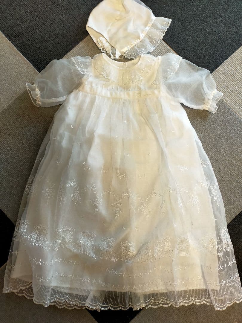 カオルさんファミリアセレモニードレスくま柄2点セットギフトBOX、袋つき