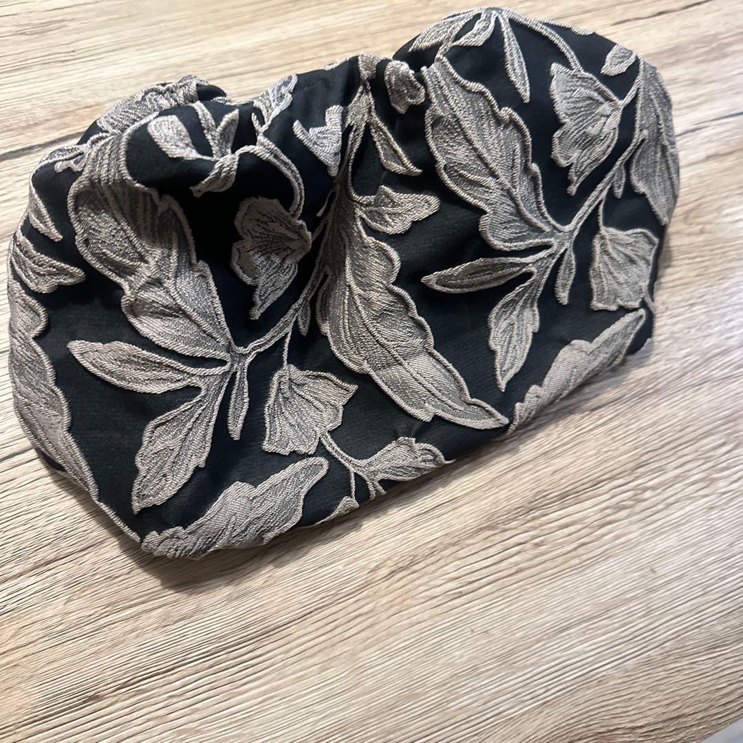 バッグ flower jacquard clutch bag