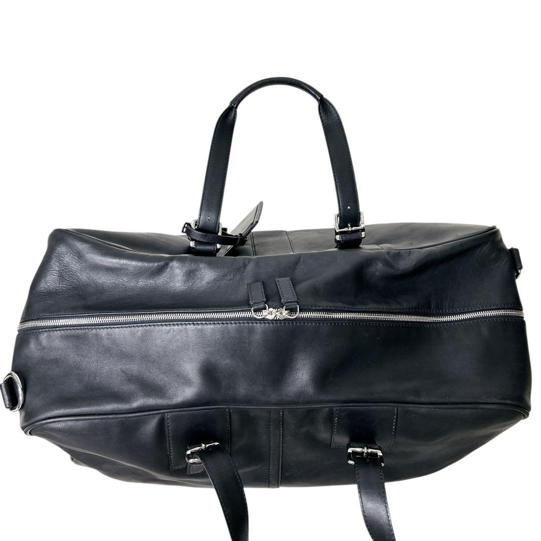 オールドコーチ　ボストンバッグ　レザー フルグレイン 2WAY大容量 黒　旅行