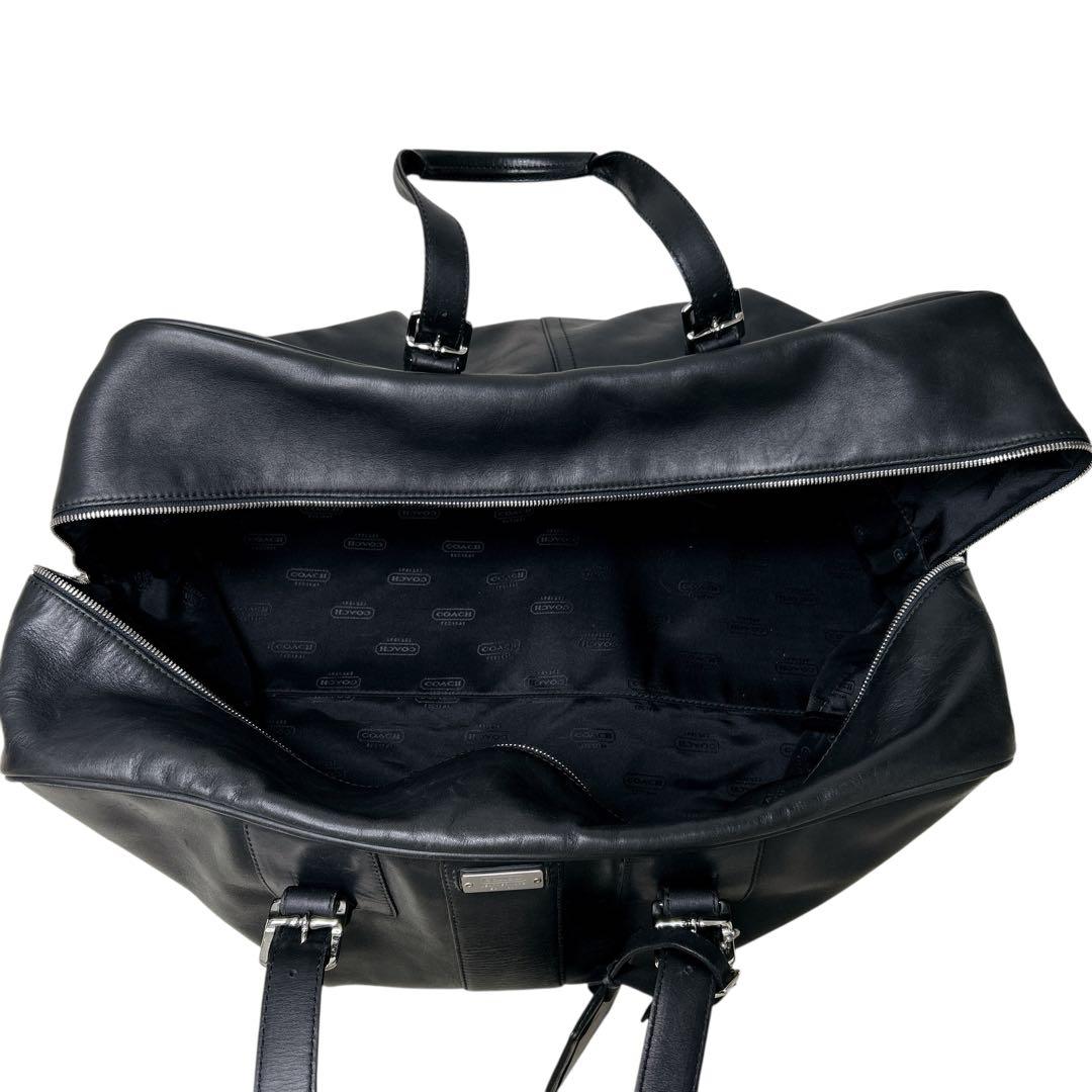 オールドコーチ　ボストンバッグ　レザー フルグレイン 2WAY大容量 黒　旅行
