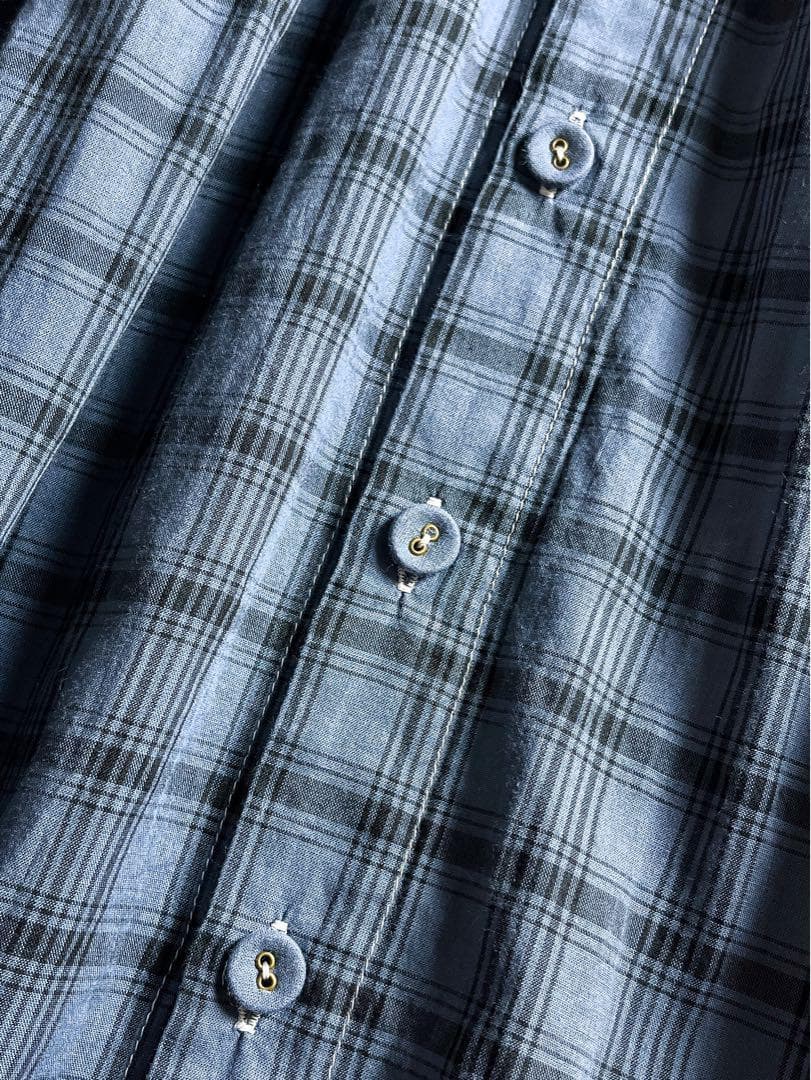 【Vlas Blomme】ヴラスブラム 2wayチェック切替ギャザーワンピース