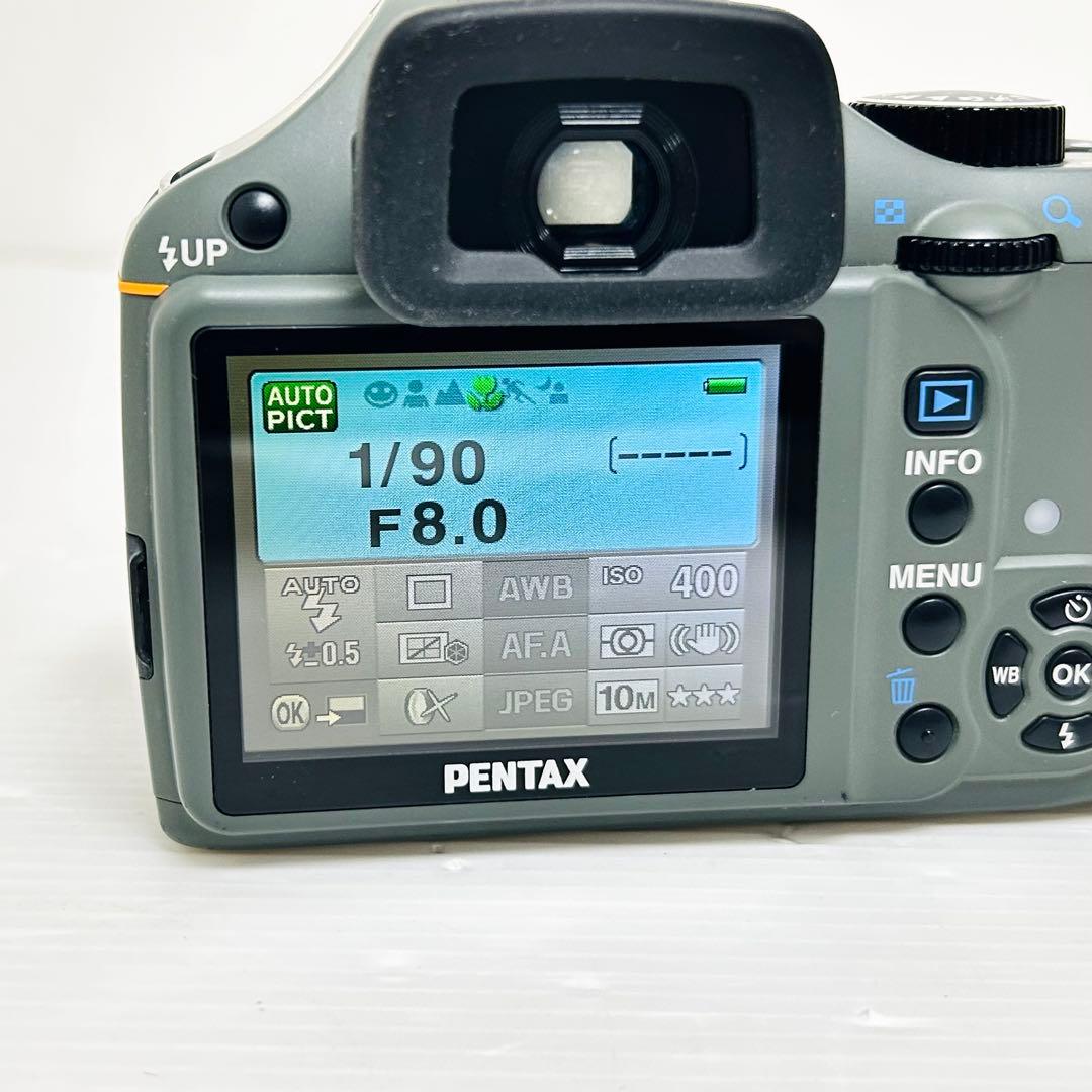 希少 PENTAX デジタル一眼レフカメラ K-m 限定オリーブ 標準レンズ付き