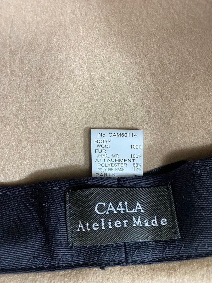 9235. 【未使用品】CA4LA PON PON ベレー帽 フォックスファー