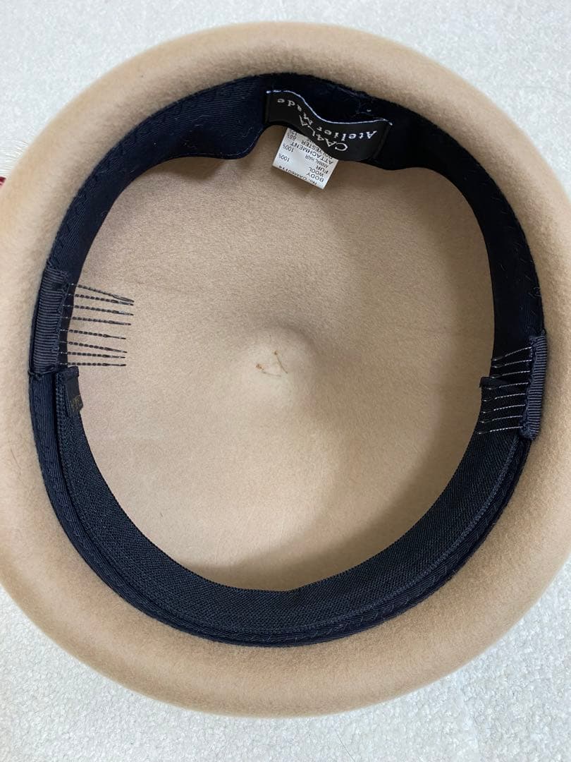 9235. 【未使用品】CA4LA PON PON ベレー帽 フォックスファー