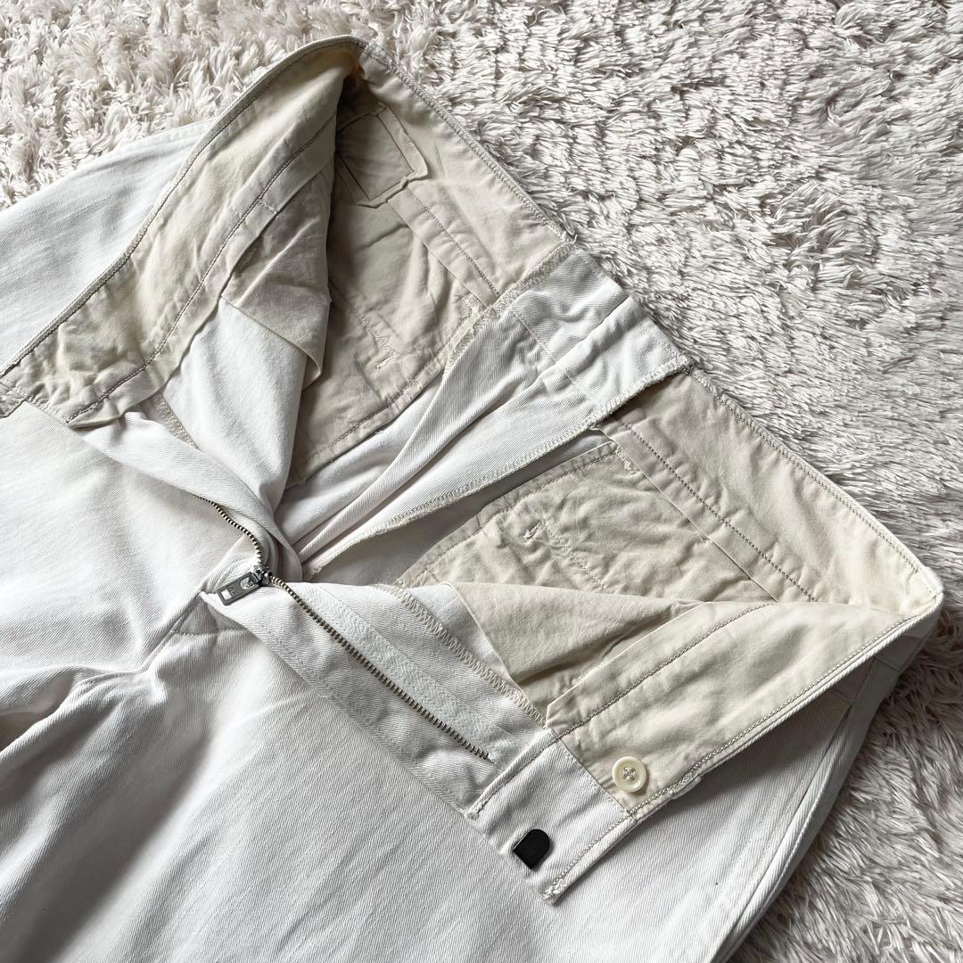 美品 45R おこめチノのシャルロットパンツ 3 ホワイト