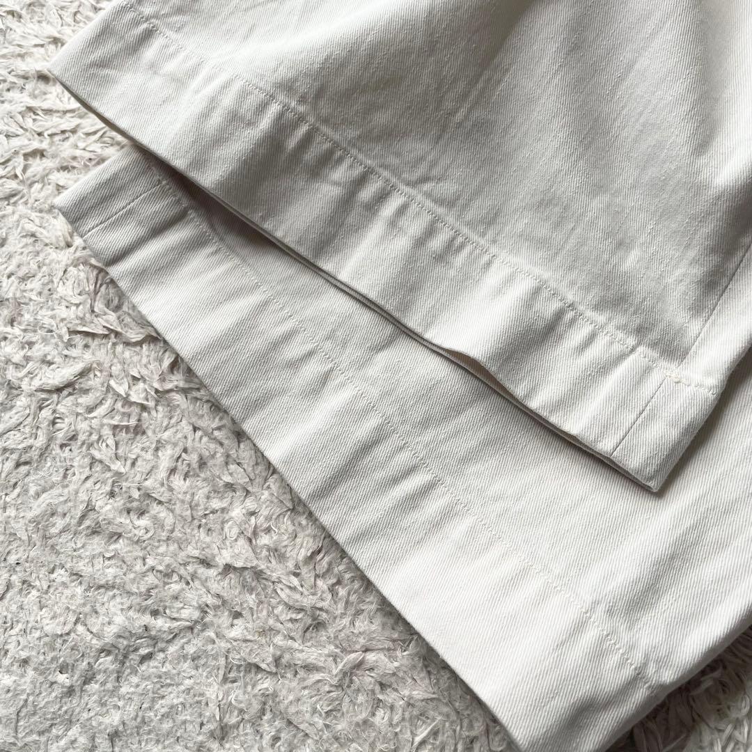 美品 45R おこめチノのシャルロットパンツ 3 ホワイト