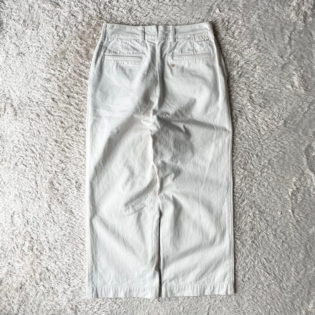 美品 45R おこめチノのシャルロットパンツ 3 ホワイト