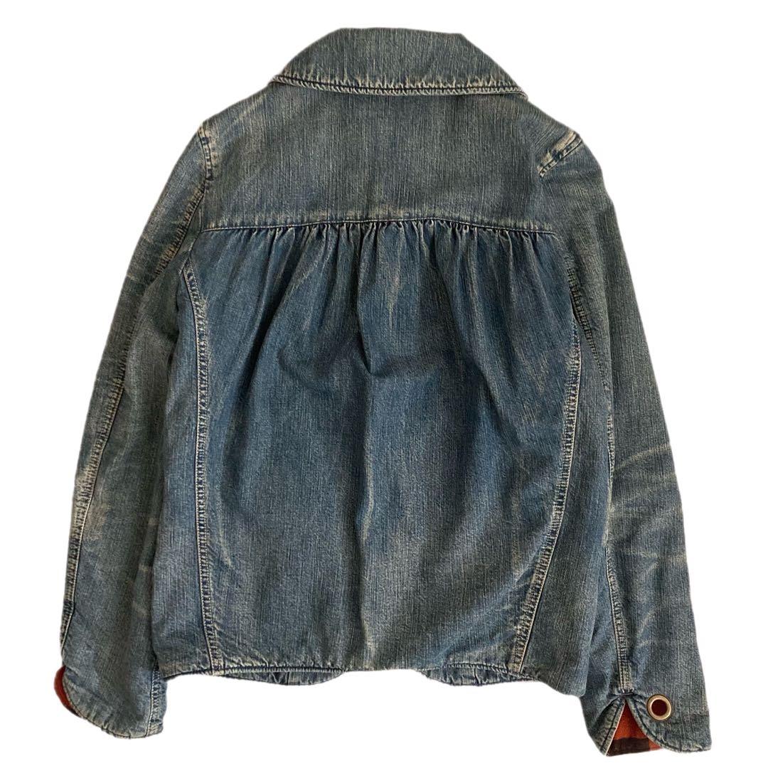 KAPITAL ヴィンテージ加工 裏毛 ストライプ デニム ジャケット