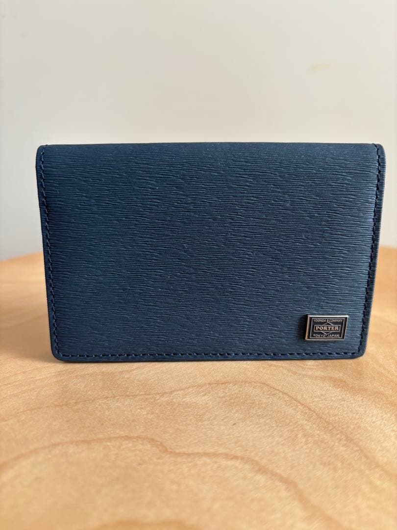 Porter ネイビー レザー 名刺入れ