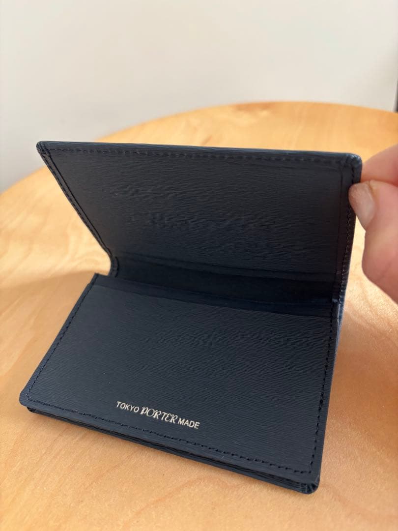 Porter ネイビー レザー 名刺入れ