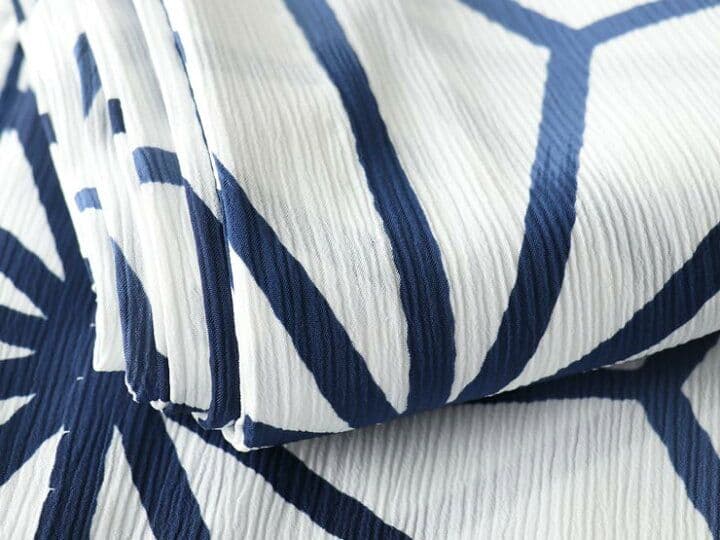 撫松庵　お仕立て上がり浴衣　麻の葉　セオ楊柳　オフシロ　未使用・タグ付き