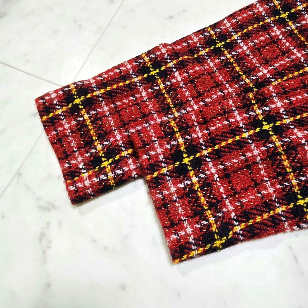 【定価7.3万】45R 現行 \"キラキラタータンDRESS\" ウールワンピース