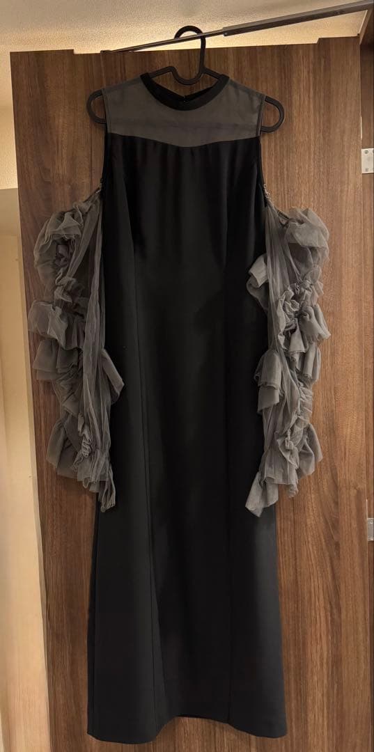 【美品】ANDRESD detached sleeve dress ブラック M