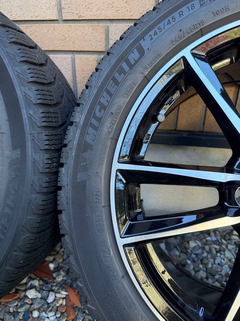 ②メルセデスE300用245/45 R18 ミシュランスタッドレスMAKホイール