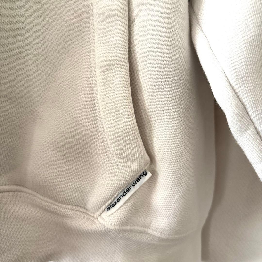 【即完売モデル】アレキサンダーワン☆リップロゴ　ホワイトパーカー　L