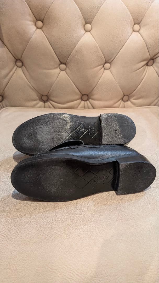 オーロラ　美品 CHANEL ターンロック ローファー 36 ゴールド金具