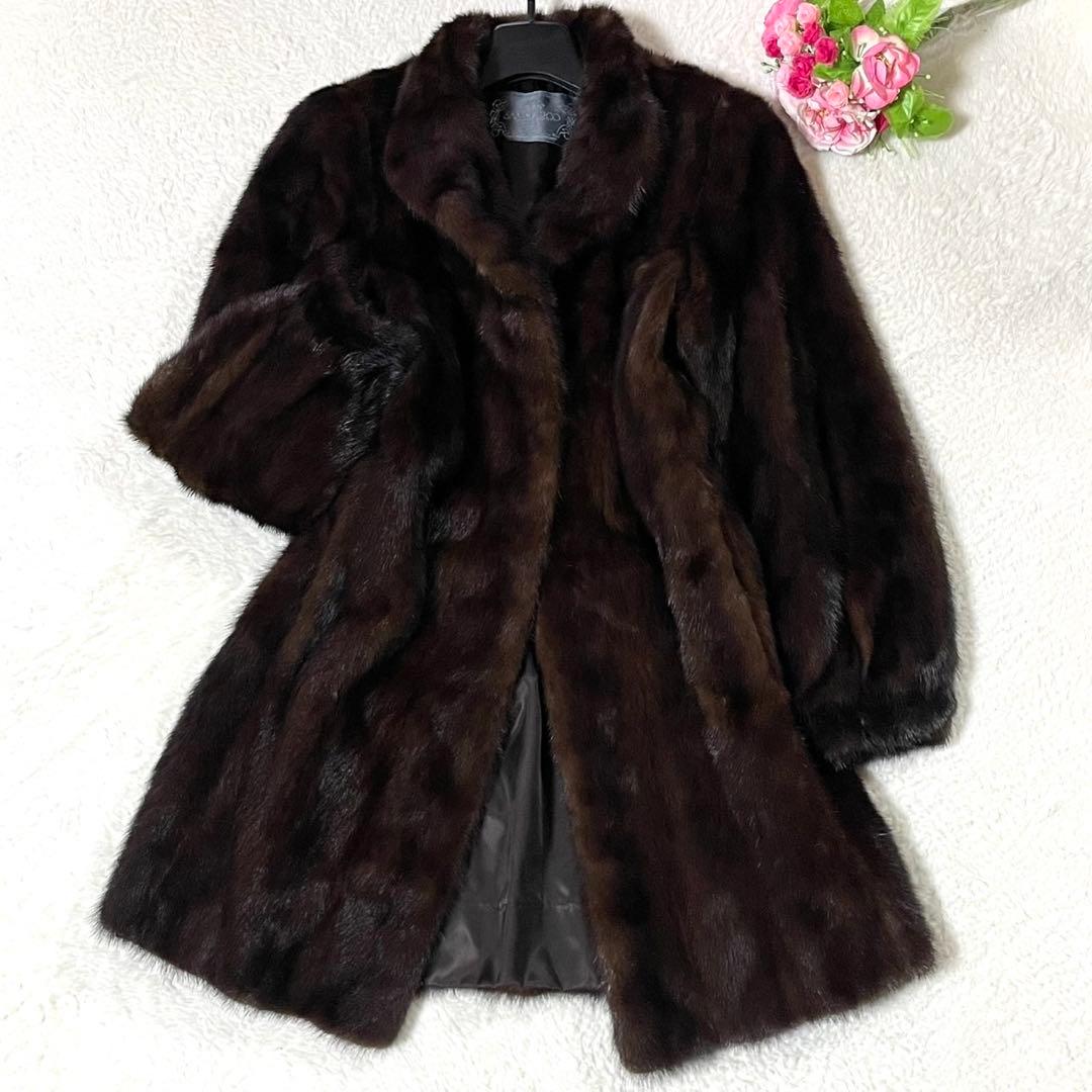 【美品】サンマルコ ミンク 本毛皮 コート 衣装ケース付き サイズL相当