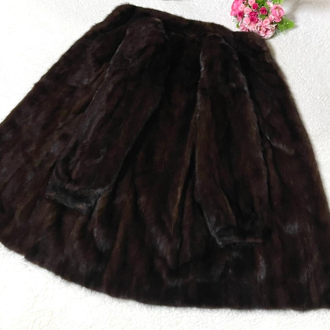 【美品】サンマルコ ミンク 本毛皮 コート 衣装ケース付き サイズL相当