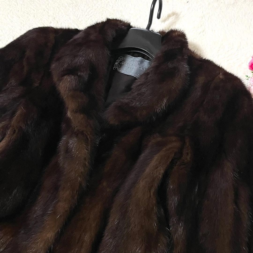 【美品】サンマルコ ミンク 本毛皮 コート 衣装ケース付き サイズL相当