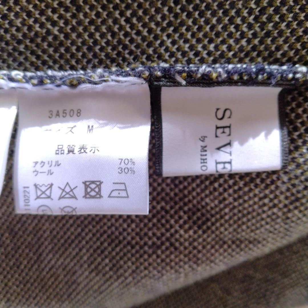 SEVENTENby川人美帆　スズランニットワンピース　ネイビー　M