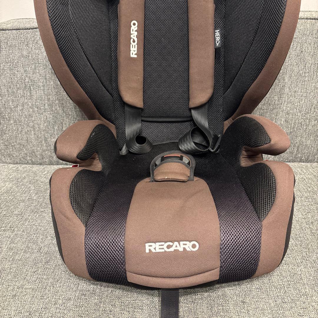 良品 RECARO チャイルドシート ブラウン 上位機種　HERO搭載機種
