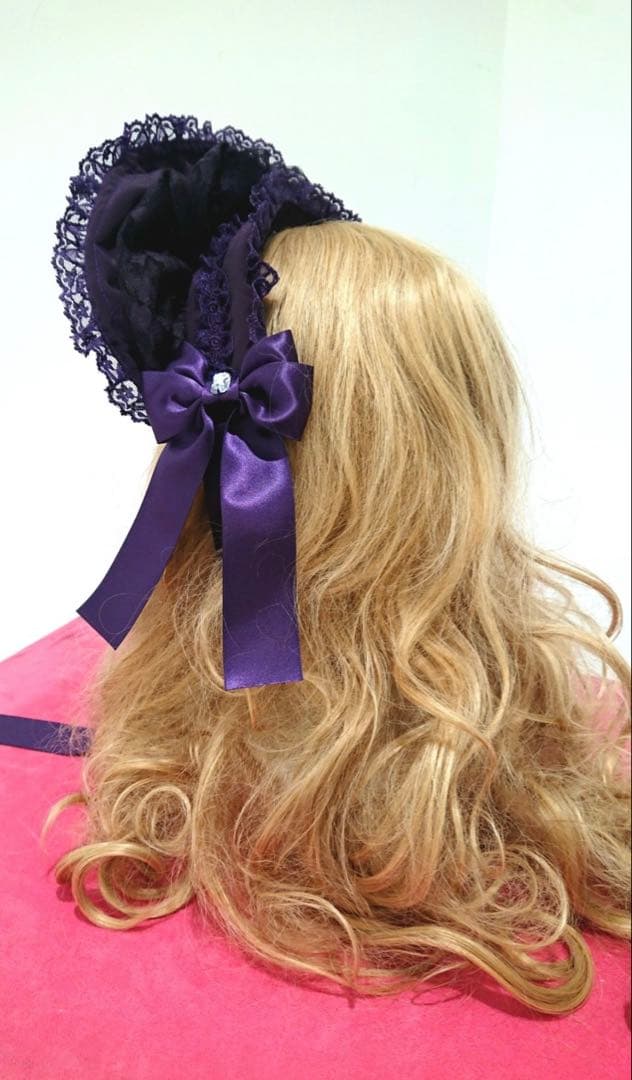 メタモルフォーゼ　追憶の姫君ハーフボンネット　紫×紫レース