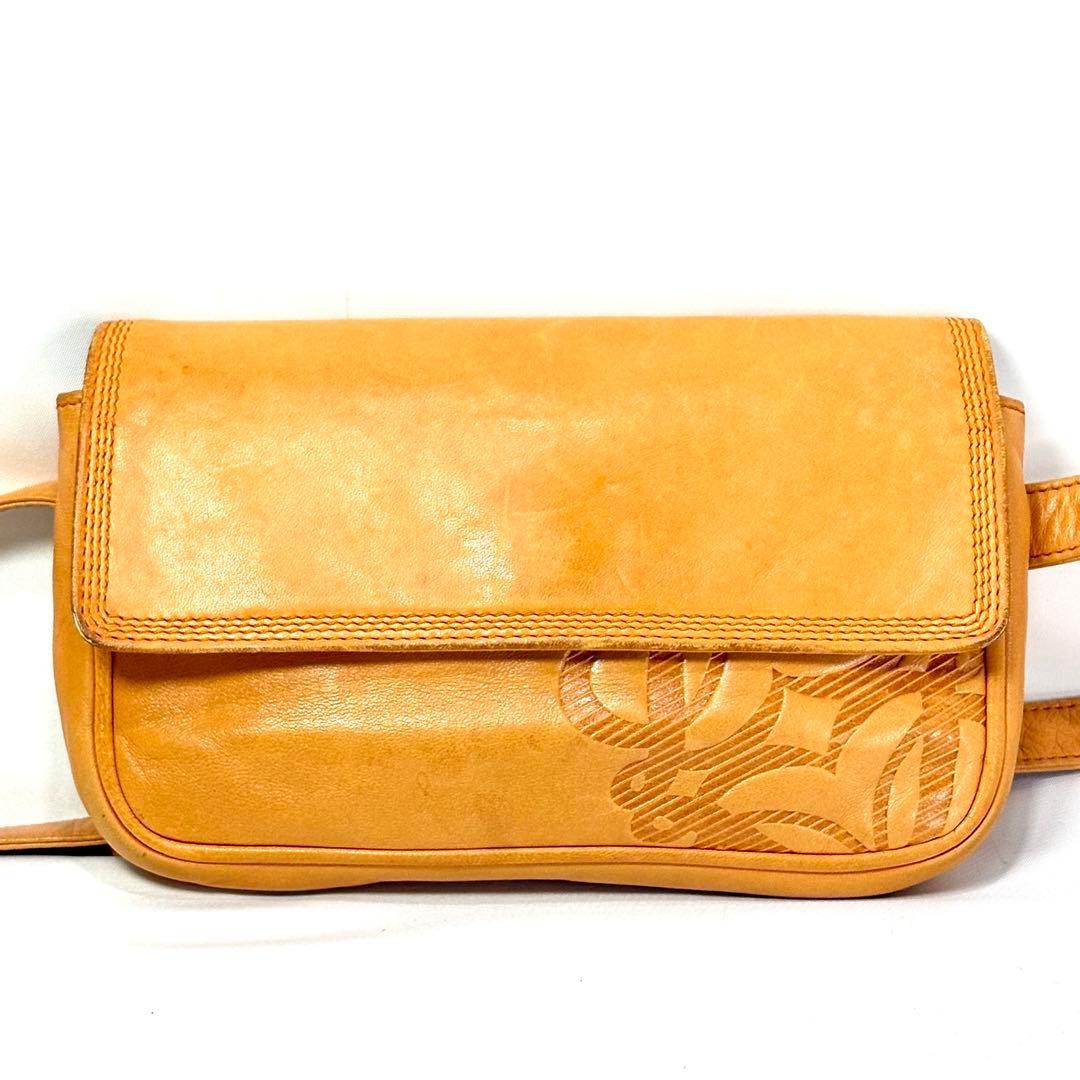 【希少】LOEWE ロエベ アナグラム レザー ウエストポーチ ボディバッグ