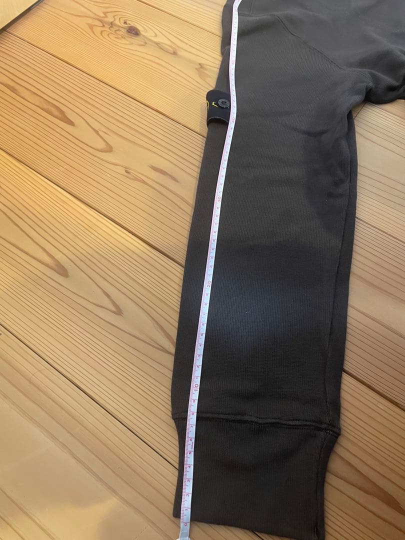 STONE  ダークブラウン ニット クォータージップ XL