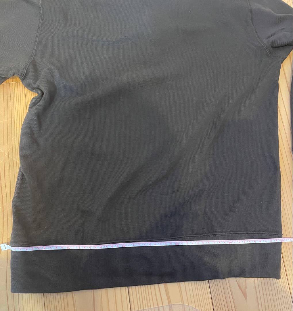 STONE  ダークブラウン ニット クォータージップ XL