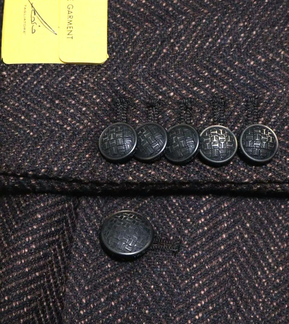 新品タグ付き【タリアトーレ】毛シルク混 ヘリンボーン柄 2Bジャケット 54