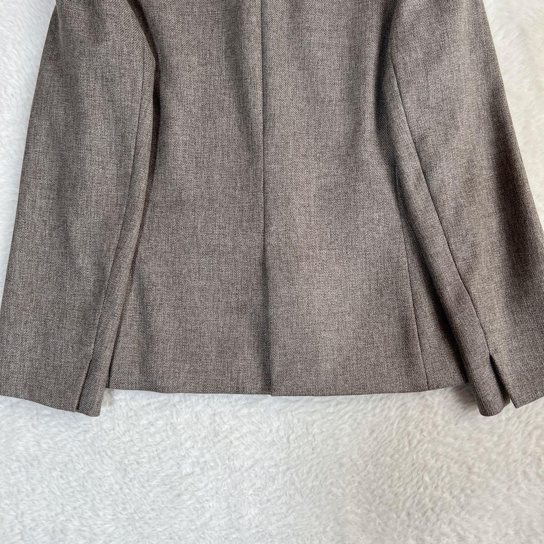 小さいサイズ✨23区 ウールライクカルゼ ノーカラー スカートスーツ 近年モデル