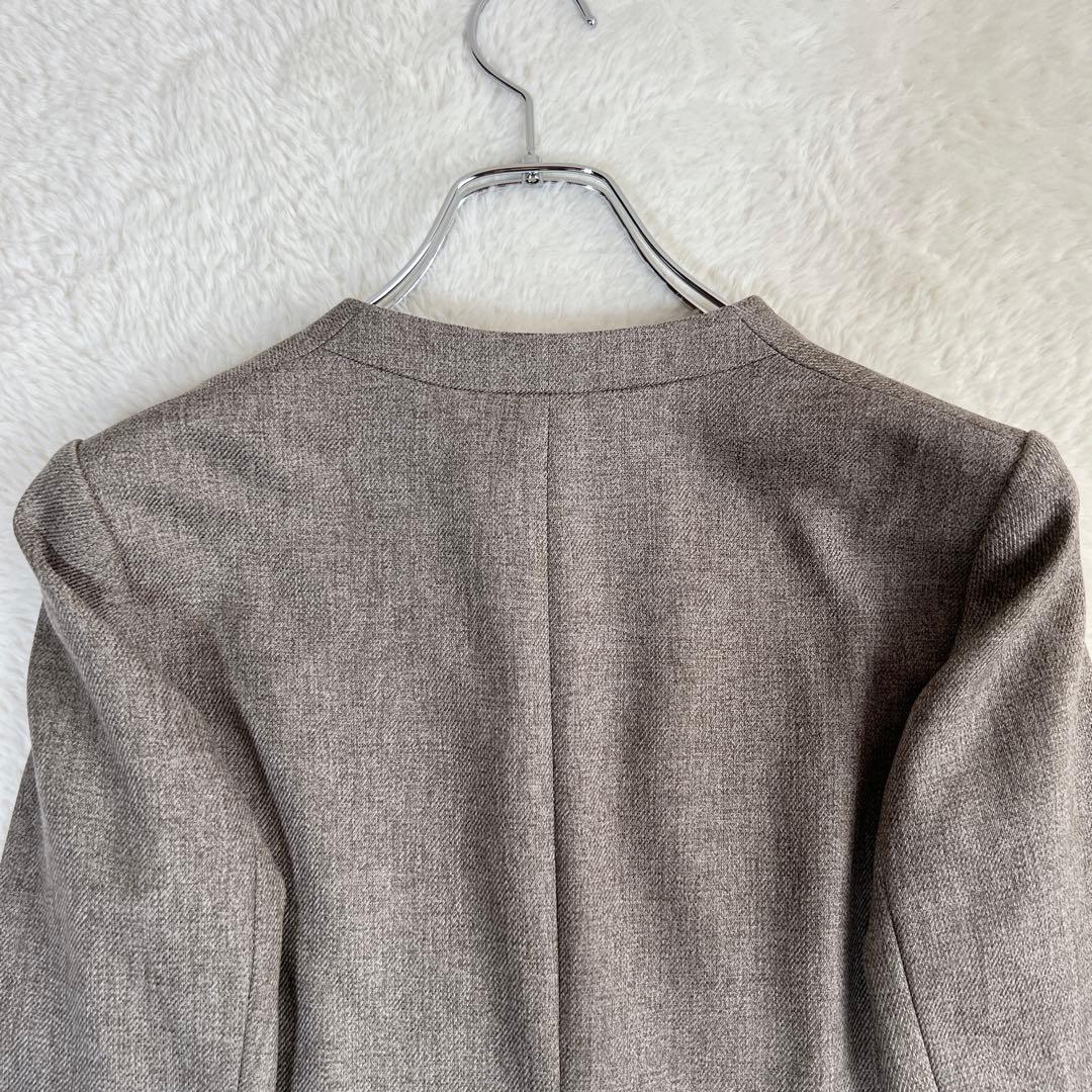 小さいサイズ✨23区 ウールライクカルゼ ノーカラー スカートスーツ 近年モデル