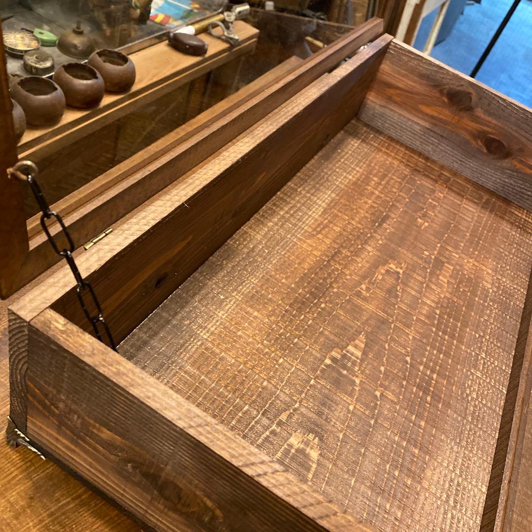 大きめ木製ガラスケース