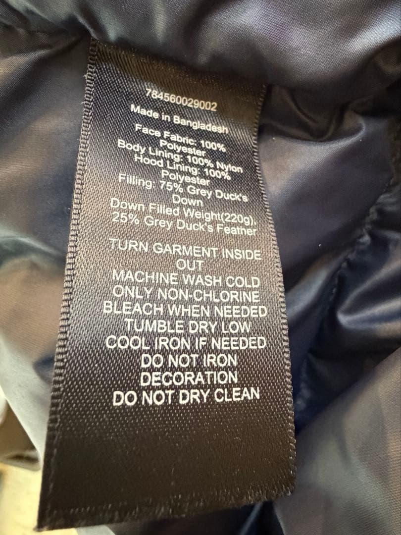 RLX フード付きダウンジャケット ネイビー/オレンジ