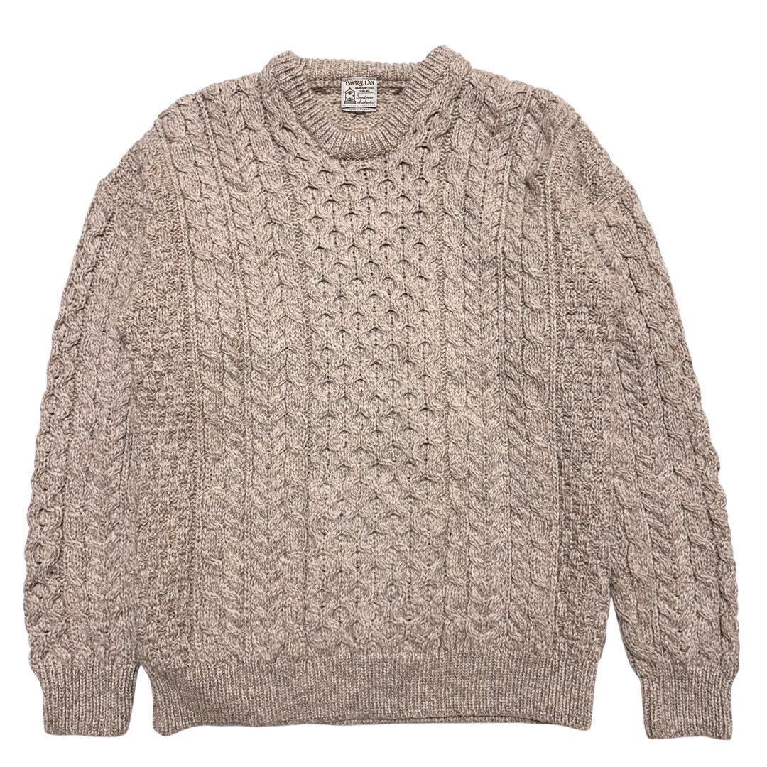 【美品】アイルランド製　インバーアラン　ケーブル網　ニット　サイズS