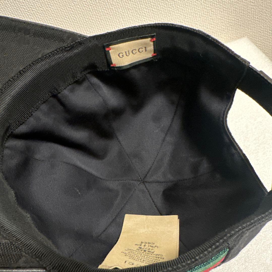 即購入⭕️週末限定値下げ　Gucci GGパターン ブラックキャップ