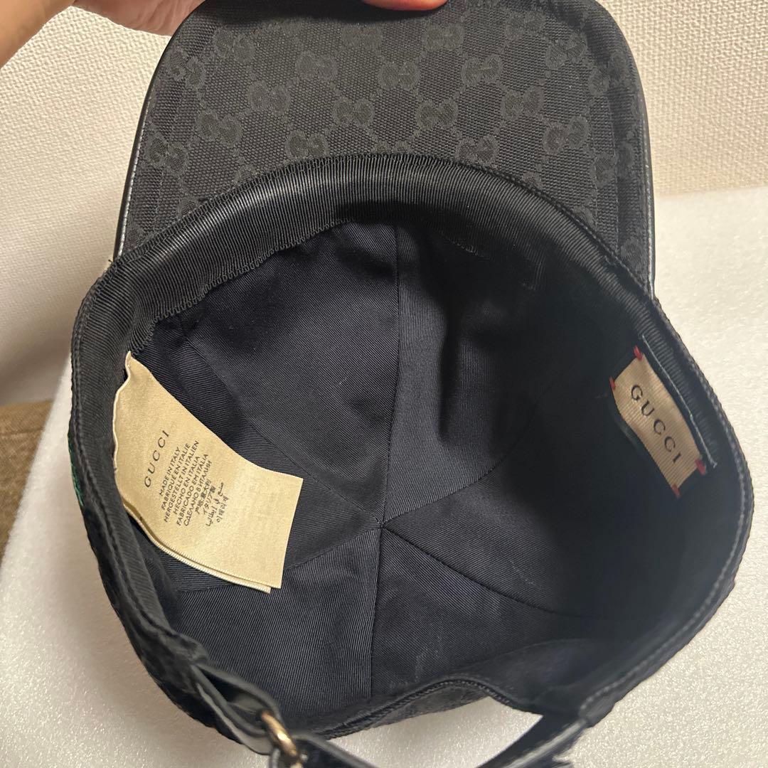 即購入⭕️週末限定値下げ　Gucci GGパターン ブラックキャップ