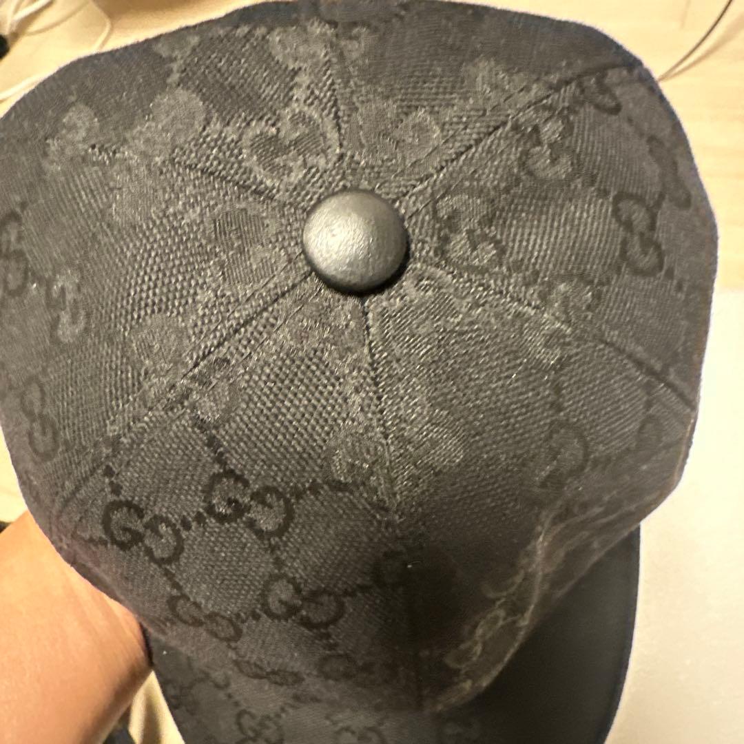 即購入⭕️週末限定値下げ　Gucci GGパターン ブラックキャップ