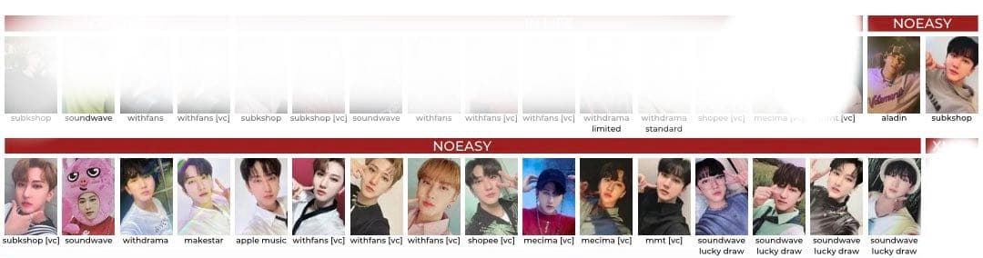 changbin チャンビン noeasy 店舗特典 トレカ コンプ まとめ売り