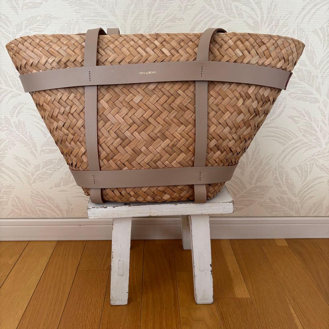 VIOLAd'ORO ヴィオラドーロ 革 かごバッグ トートバッグ ショルダー