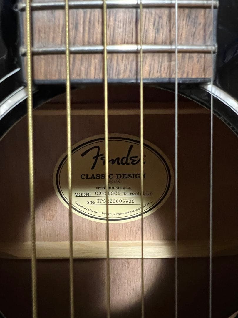 m*u様 Fender アコースティックギター　CD-60SCE BLK エレア